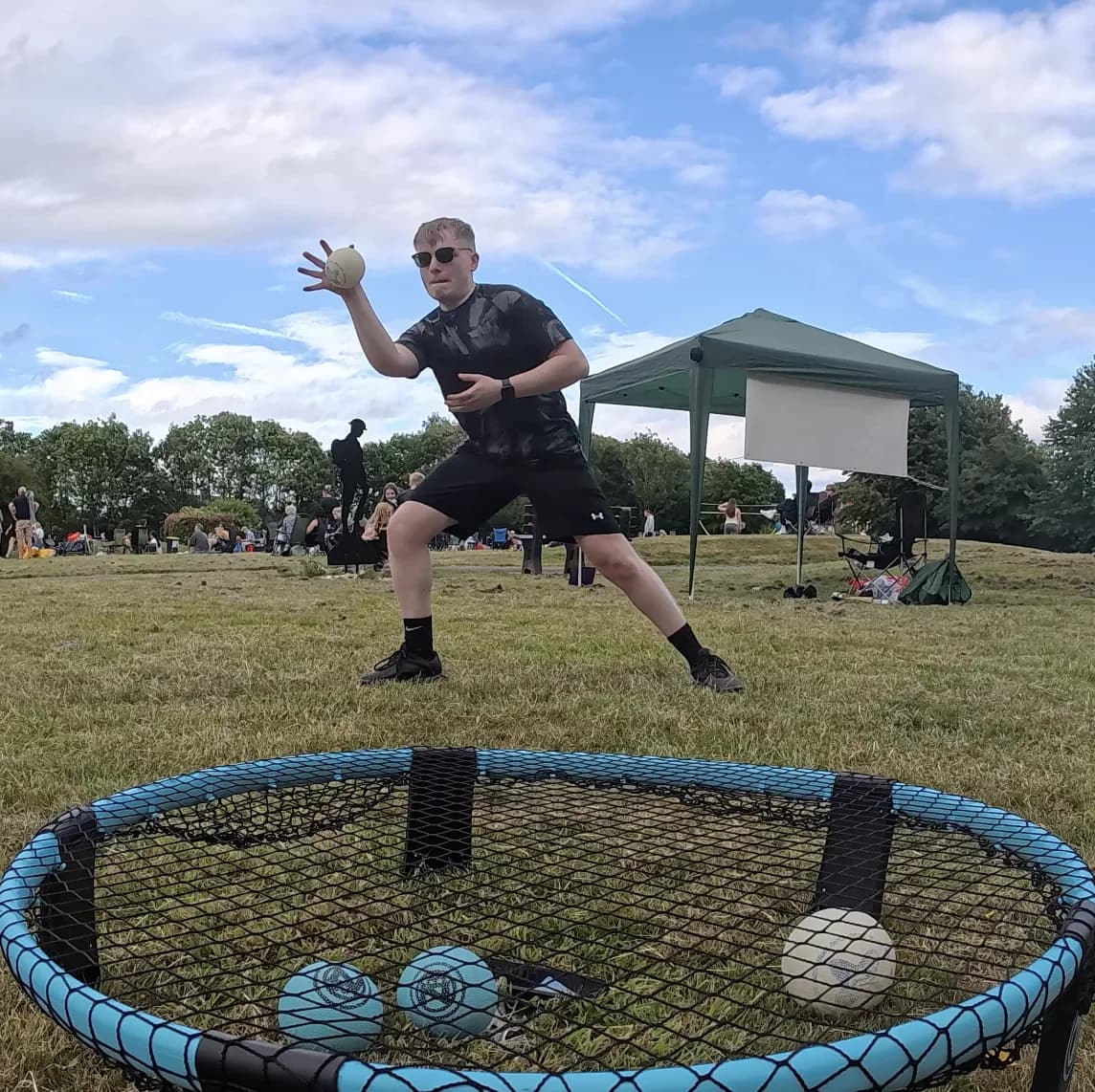 Matt Davison playing roundnet